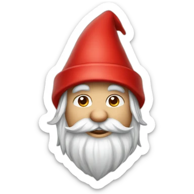 A gnome in a red hat sticker
