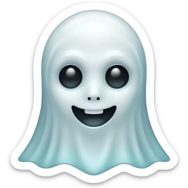 Ghost with cool face sticker