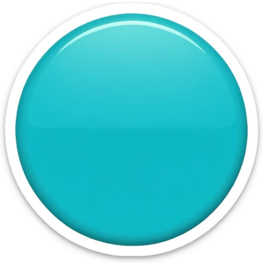 turquoise circle sticker