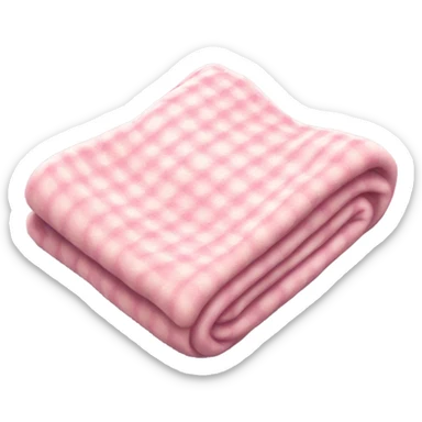 A cozy blanket light pink checkered  sticker