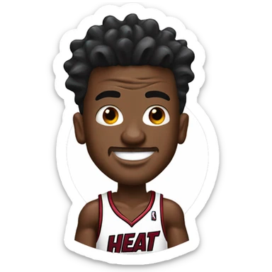 jimmy butler with the miami heat basketball sticker