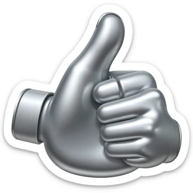 Emoji like (thumbs up) bull's hoof emoji sticker