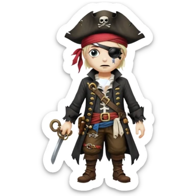 dead pirate full body sticker