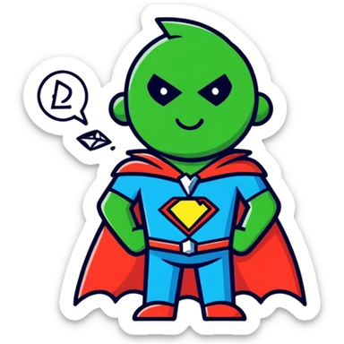 Design me a superhero who smokes marijuana and put a diamond necklace around his neck that says keelo sticker