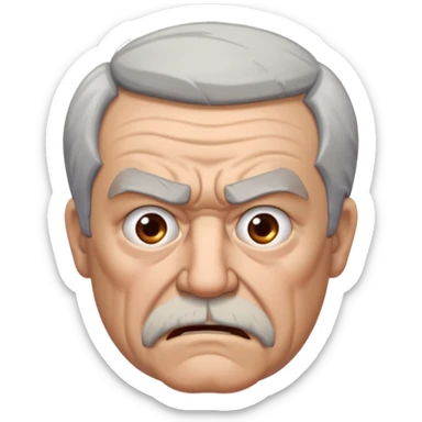 angry grandpa sticker