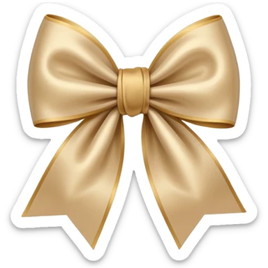 Beige bow enoji sticker
