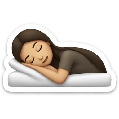 Brunette girl sleeping sticker