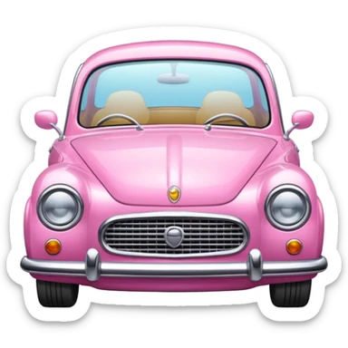Pink car with glassea sticker