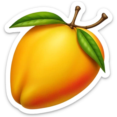 ripe mango fruit sticker