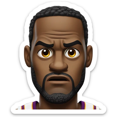 Angry lebron james sticker
