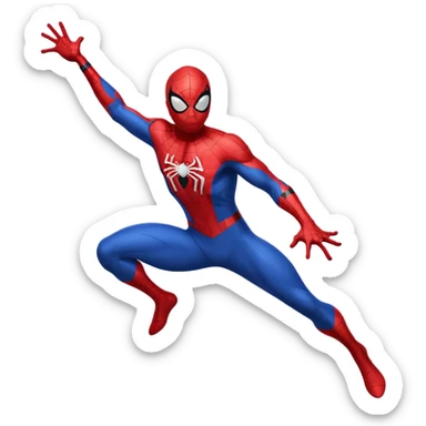 Superhero spider-man cartoon  sticker