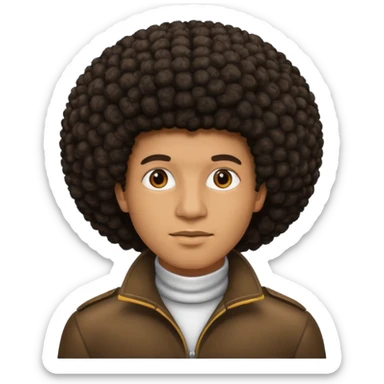 Black men hairstyle afro sticker