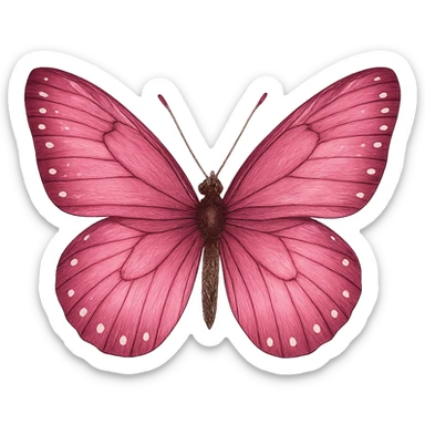 pink butterfly sticker