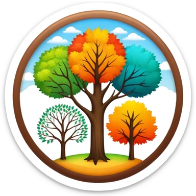 Four seasons in one circle for 'What Makes You Beautiful' by One Direction sticker