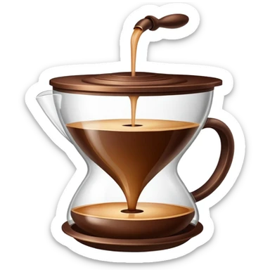 coffee filling in filter
 sticker