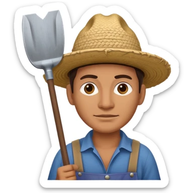 mayan farmer with spade sticker