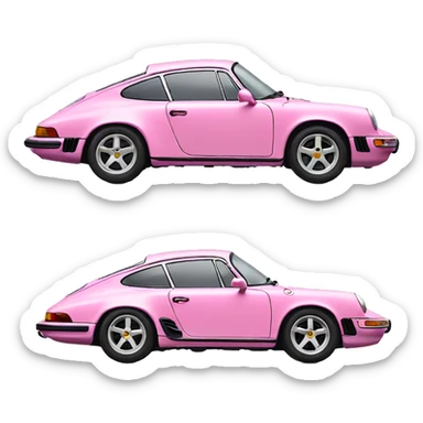 Pink Porsche  sticker