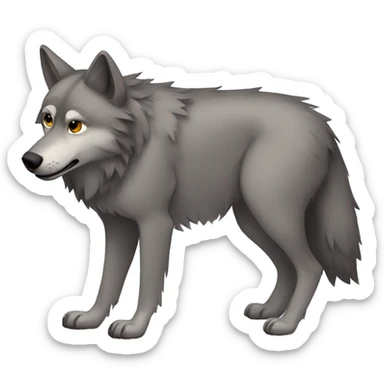Pregnant wolf sticker