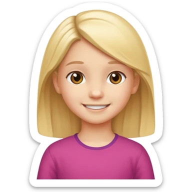 Child 8 year old girl standing  sticker