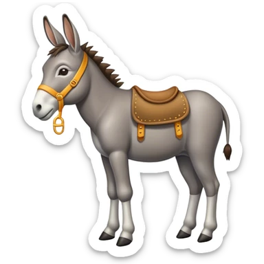 a donkey with five legs sticker