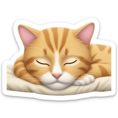 Cat napping sticker