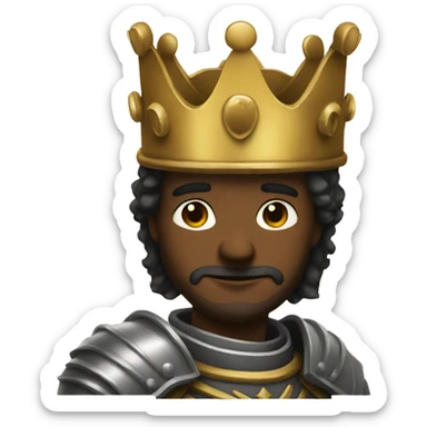 a king honoring a knight sticker