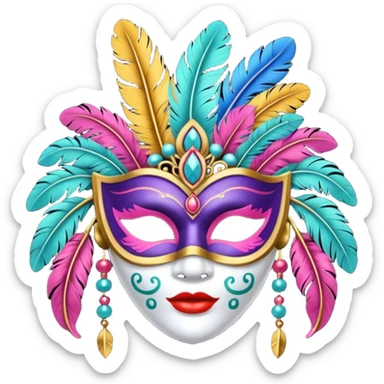 Festival themed Mask sticker