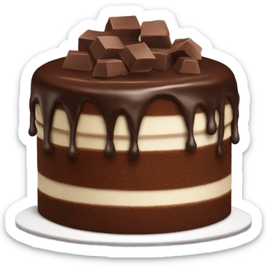 Cake with chocolate  sticker