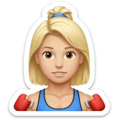blonde athlete sticker