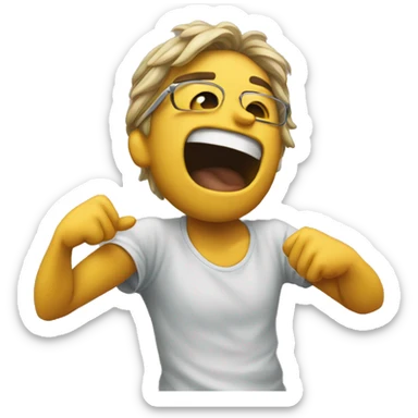 Emoji of someone dabbing anotherup like sheeeeeeshhh sticker