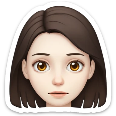 Brunette woman Wither sticker