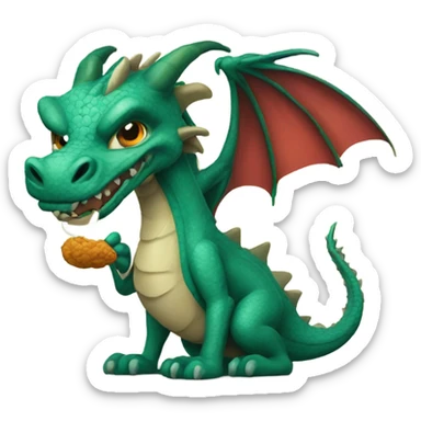 Dragon with doobie sticker