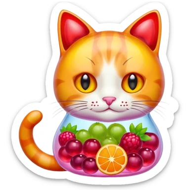 Jelly/jam cat sticker