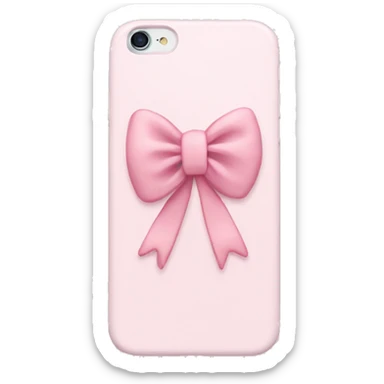 pastel pink iphone with bow sticker