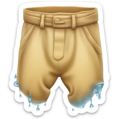 pants that is wet from water spill sticker