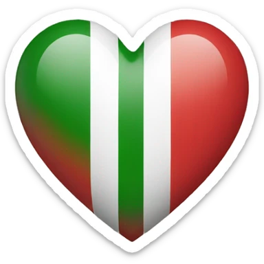 Heart Italian flag sticker