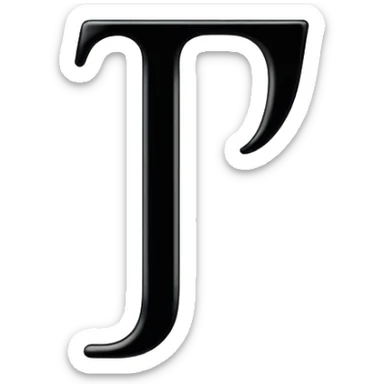 The Letter J black line sticker