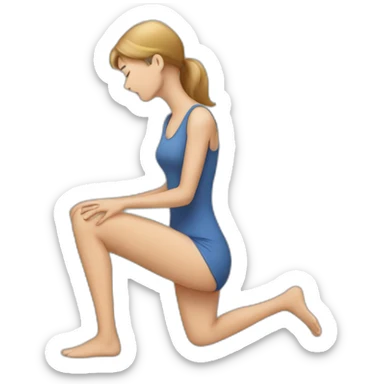 woman leg pain sticker