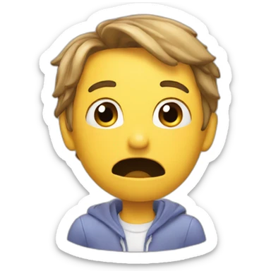 whispering a question to someone else sticker