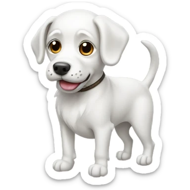 Dog white sticker