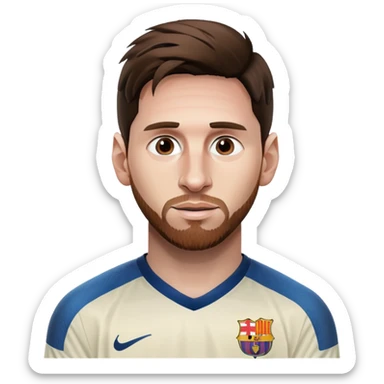 Leo Messi face sticker