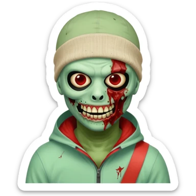 make a, zombie, boy,ski mask pull from nike ou syna sticker