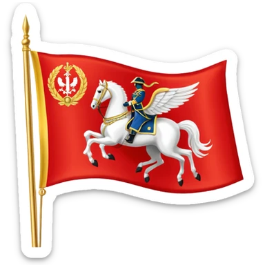 1st Hussar Camp Flag sticker