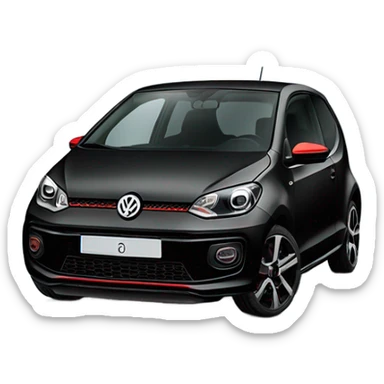 VW up GTI noire sticker