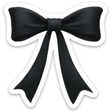 black mourning bow sticker
