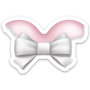 The pastel pink heart wrapped in white bow sticker