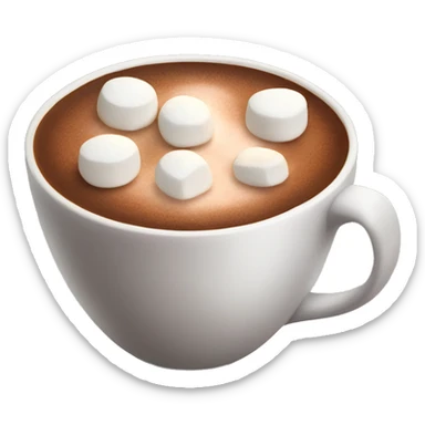 Hot coco with marshmallows  sticker