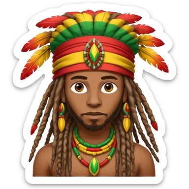 Rasta African warrior sticker