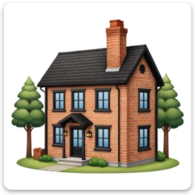 great cozy shared house. outside look, house sticker
