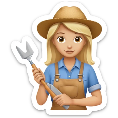 The blonde gardener sticker